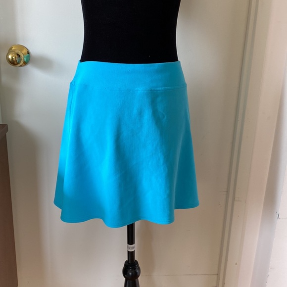 Lands End Aqua A Line Mini Skirt Size Medium Easy Fit EUC - Picture 2 of 6